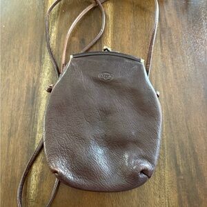 Fossil Brown Leather Crossbody Bag